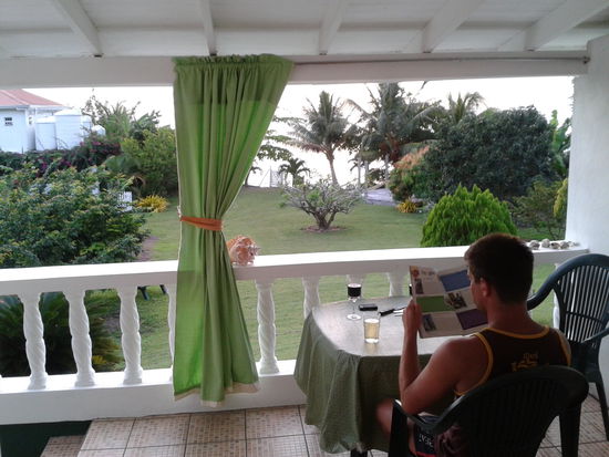 Terrasse unseres Appartement