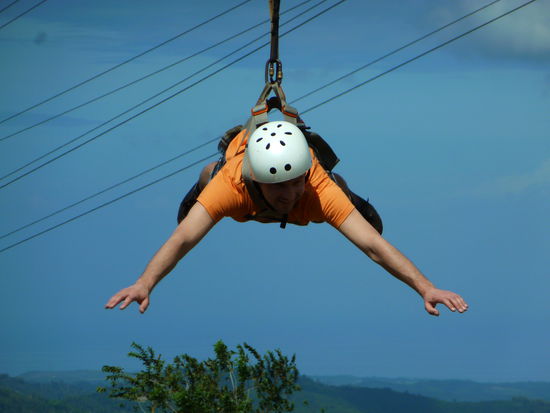 Andy an der Zipline