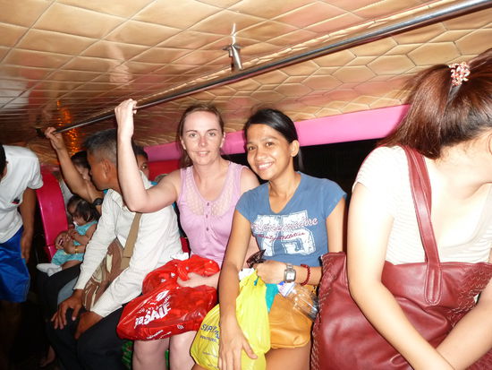 Evan und ich im Jeepney