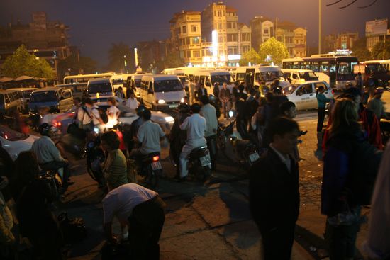Empfang am Bahnhof in den Bergen