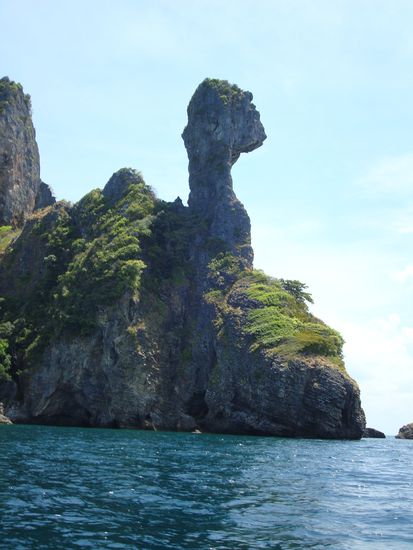 Chicken Island. 
Der Name kommt daher, weil der Fels anscheinend wie ein Huehnchenkopf aussieht