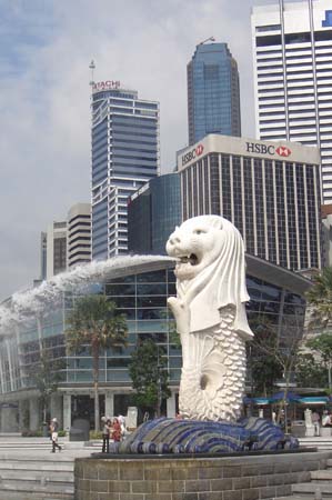 der Merlion, das wahrzeichen singapurs