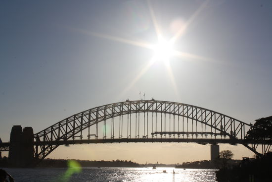nochmal die harbour bridge...in der abendsonne
