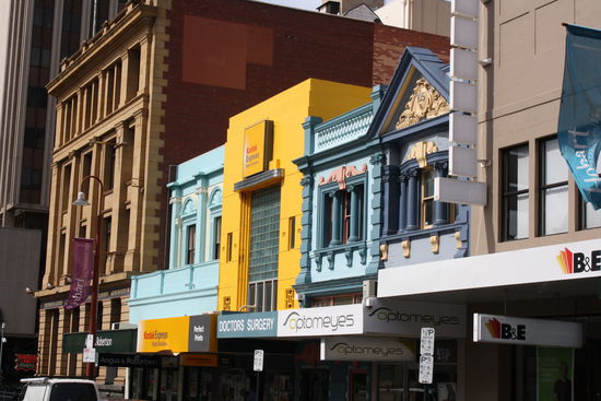 bunte haeuser in hobart