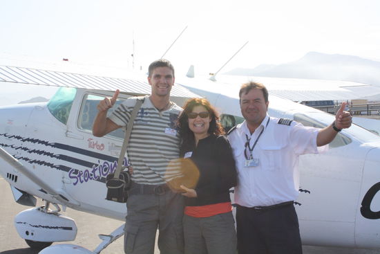 gluecklich zuerueck mit unserem Piloten