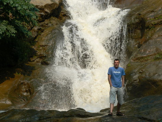 Das Topping war natürlich der Hotel eigene Wasserfall...