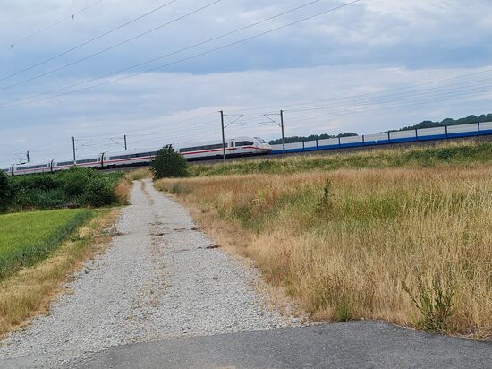 Angelina hat mich mit ihrem Zugende passiert und ich radle mit der echten Angelina Jolie vor Augen vergeistigt weiter 