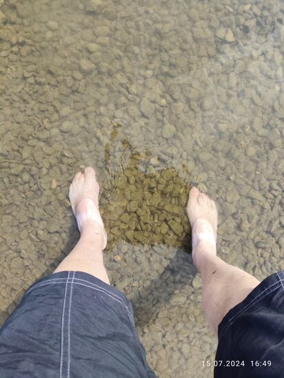 Ich gönnte mir nur eine kleine Fußabkühlung.