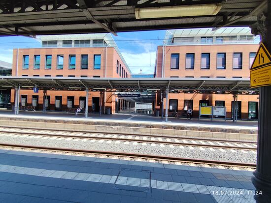 Die Bahnhofsfassade.