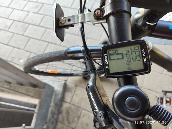 Bescheidener Schnitt: 15,36 km/h