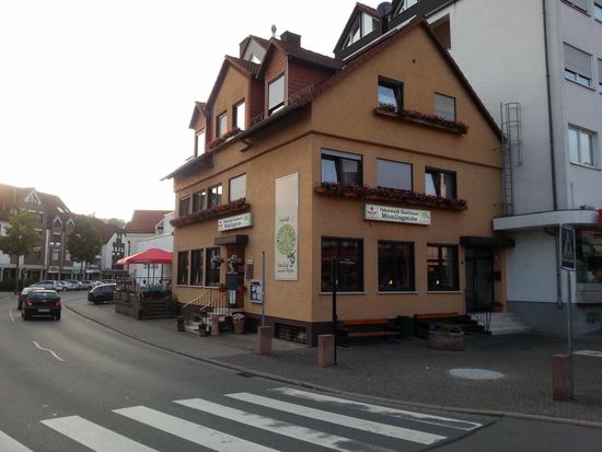 Meine Unterkunft des ersten Tages, das Odenwald-Gasthaus in Erbach.