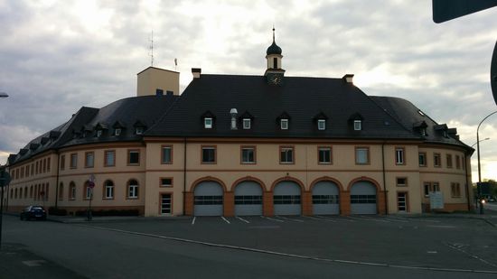 Eine zur BASF gehörige Feuerwache gegenüber des Werksgeländes