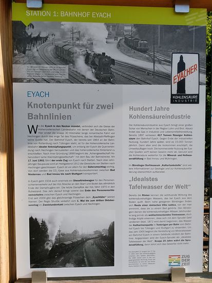 Große Schautafel am Bahnhof Eyach