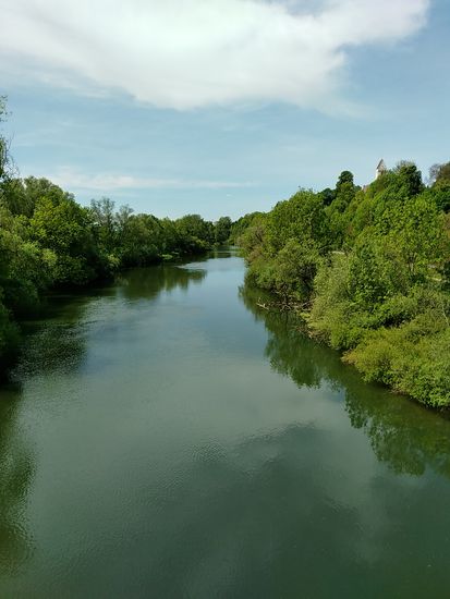 Donaublick von der Brücke in Rottenacker