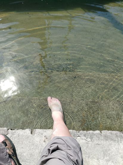 Fußkühlung am Lindauer Yachthafen