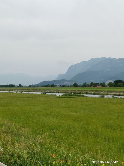 Blick in die Schweiz bei Koblach (A) und Oberriet (CH).