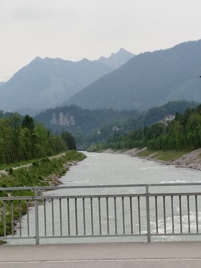 Die Ill, die mich also noch längere Zeit begleiten wird, gegen ihre Laufrichtung.