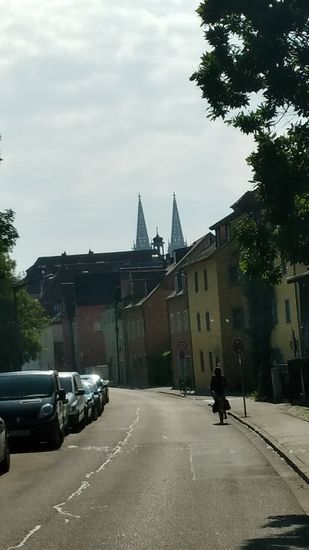 Der erste optische Kontakt mit den Regensburger Domspitzen.