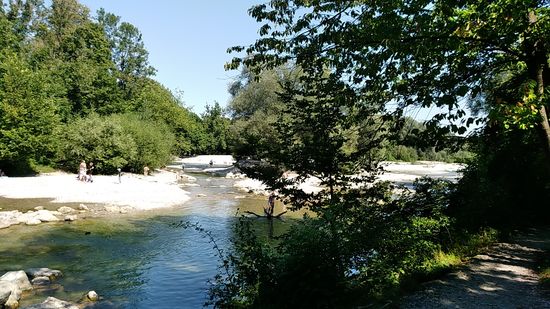 Isar-Idylle am Flauchersteg.