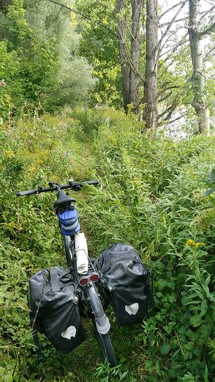 Fahren teilweise nur meterweise möglich, hab darauf aber das komplette restliche "Weg"-Stück verzichtet.