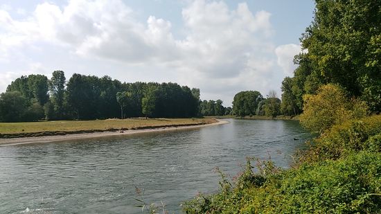Wiederum die zufließende Isar als Hauptdarsteller.
