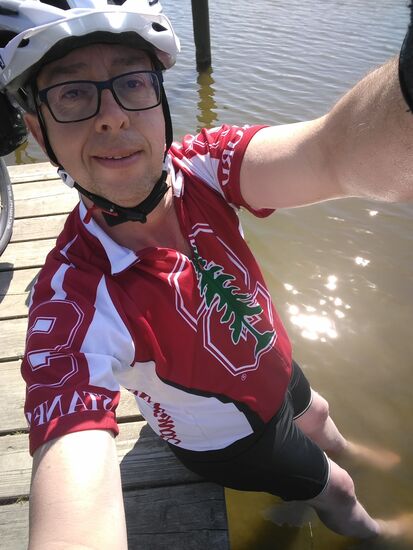 Auch der Rottauensee kann sich meiner Fußkühlung nicht entziehen.