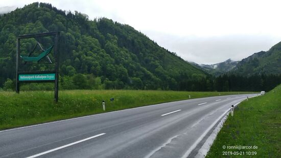 Der "Nationalpark Kalkalpen Region" kündigt sich an, aber auf dieser Route kein Vergleich mit der wild tosenden Gesäusestrecke im Nationalpark Gesäuse von gestern !