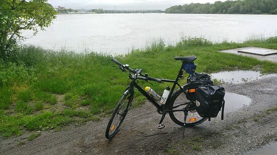 Zuerst noch ein letztes Mündungsfoto vom "Spitz" aus . . .