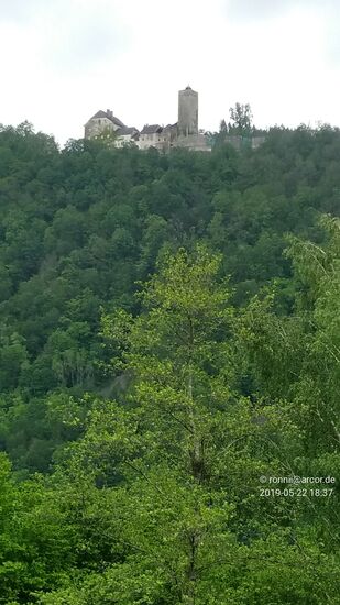 Zuerst erscheint aber nach einer Pause an der Schlögener Schlinge trotz der relativen Nähe zum Quartier in Wesenufer noch die Burgruine Haichenbach aus dem Jahre 1160. Diese erlebte natürlich seit ihrer langen Existenz auch viele Besitztumswechsel, wurde dann seit 1984 Sanierungsmaßnahmen ausgesetzt und kann heute gefahrlos besichtigt werden.