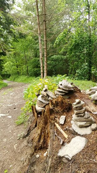 Weniger natürlichen Ursprungs sind natürlich diese Steinmännchen.