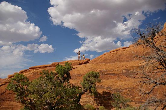 Auf einer Wanderung im Arches NP.