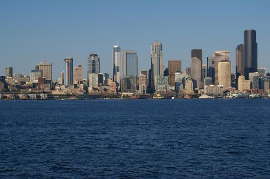 Skyline in der Abendsonne
