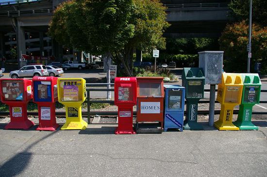 typischer Zeitungskiosk