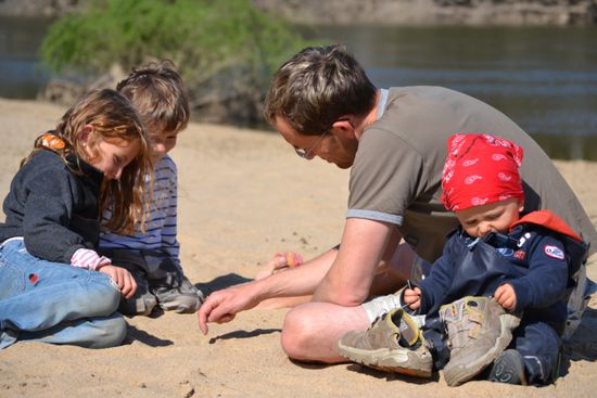 Morgens Schulstunde am Murray Ufer