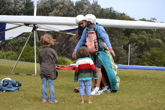 ...mit spontanem Abheben...