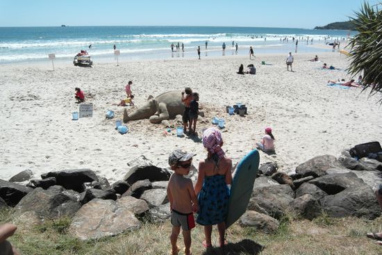 Sandskulpturen-Weltmeister am Werk