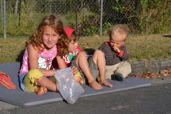 Frühstück am Bahndamm