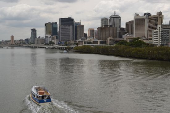 Blick über den Brisbane River zur City