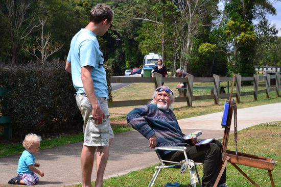 Der nette Maler am Straßenrand