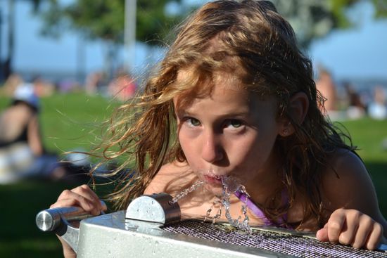 Immer viel trinken in der Hitze