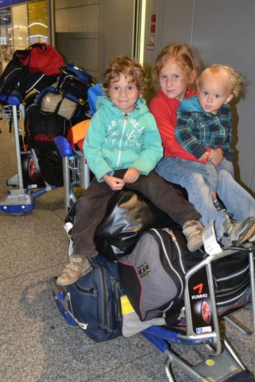 Ankunft samt aller Gepäckstücke am Frankfurter Flughafen