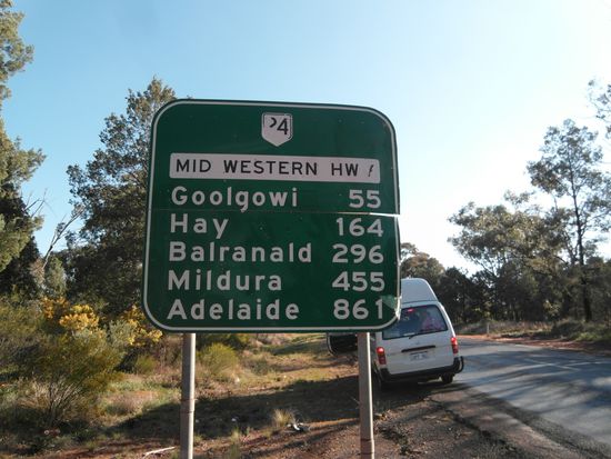 Bis Adelaide ist es noch ein Stück