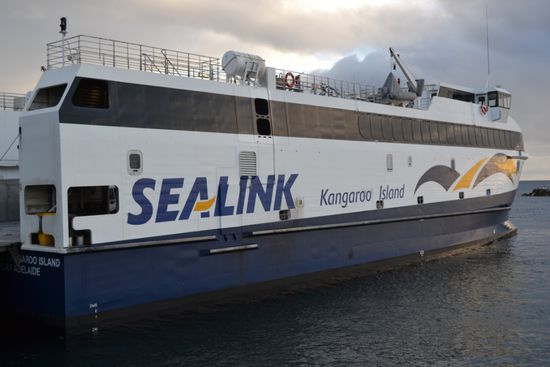 Unsere Fähre ab Cape Jervis