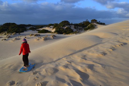 Surferin kurz vorm Start