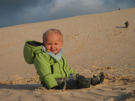 Unten warten die Zuschauer