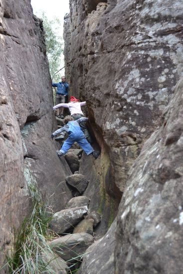 Kletterpassagen fordern uns 