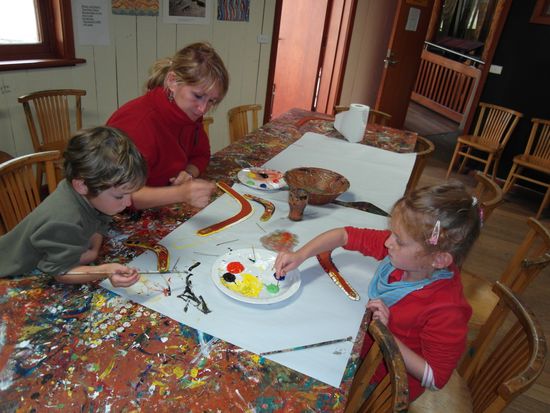 Künstler in Aktion...