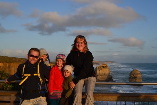 Wir genießen den Sonnenuntergang