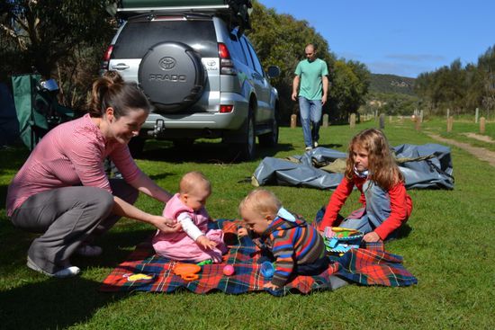 Wir treffen Janine und Richard auf dem Aire River Campground im Ottway NP