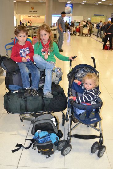 Gepäck einsammeln und...